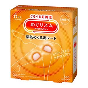 めぐりズム　蒸気めぐる足シート　無香料　６枚